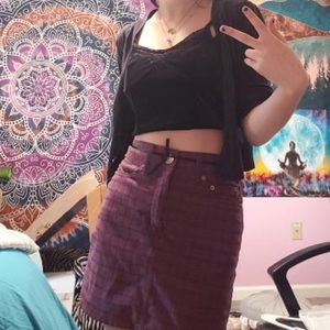 Plaid skirt size medium